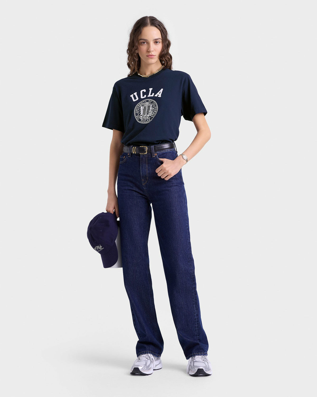 Sporty & Rich UCLA Crest T-Shirt - Navy/White