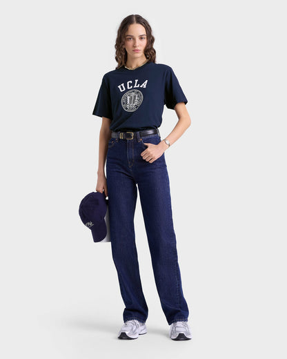 Sporty & Rich UCLA Crest T-Shirt - Navy/White