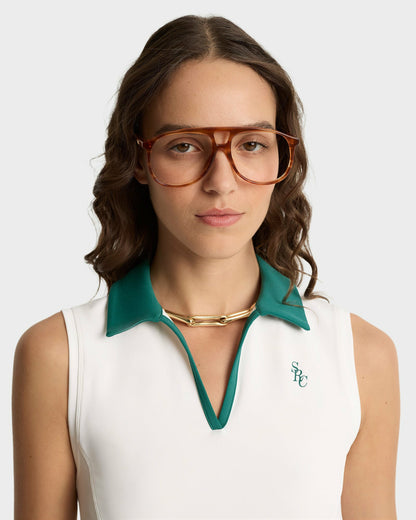 Sporty & Rich SRC Sports Polo Vest - White/Alpine