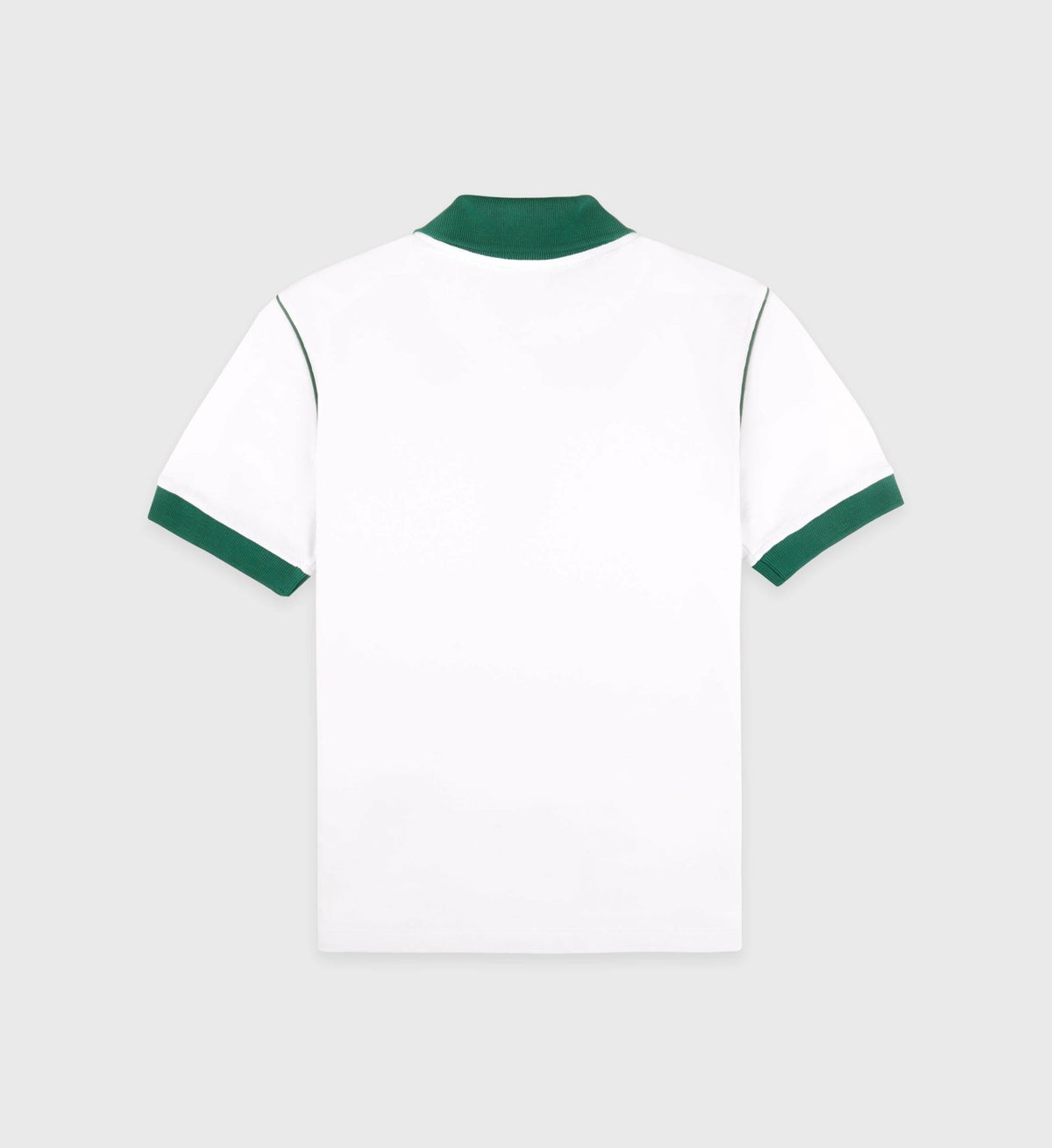 Sporty & Rich Crown 70s Pique Polo - White/Alpine