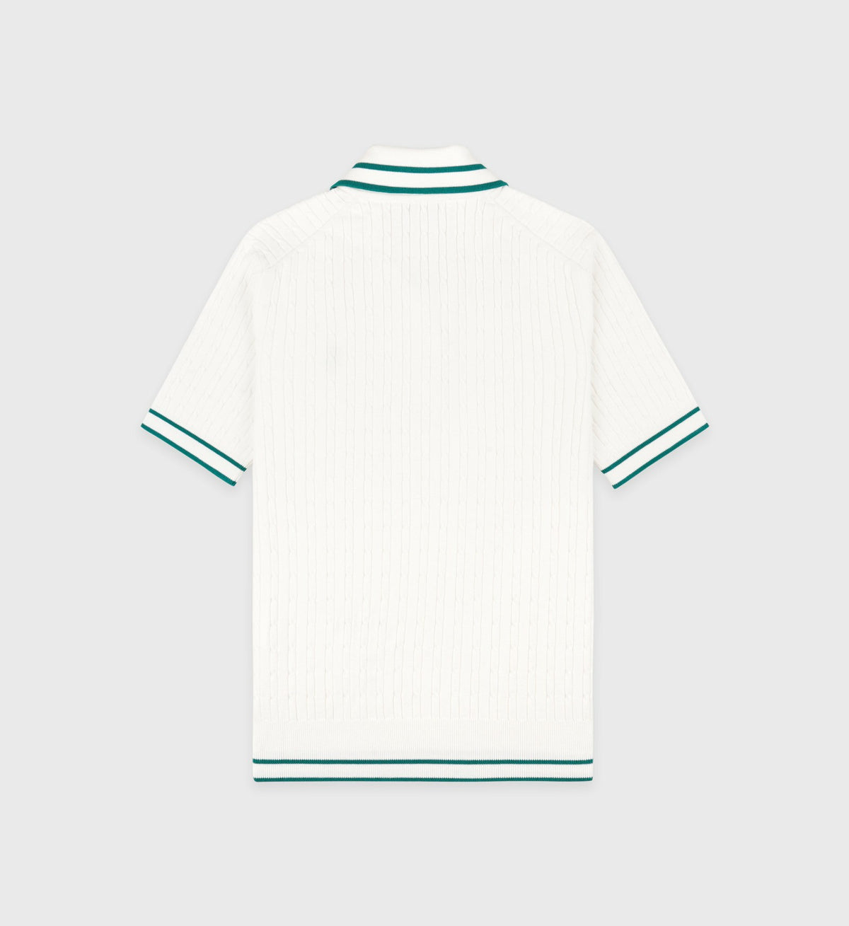 Sporty & Rich SRC Mini Cable Polo - White/Alpine