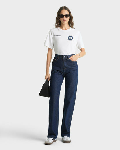 Sporty & Rich Major League T-Shirt - White/Navy