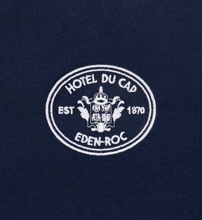 Sporty & Rich Eden Crest Embroidered Pique Tank - Navy/White