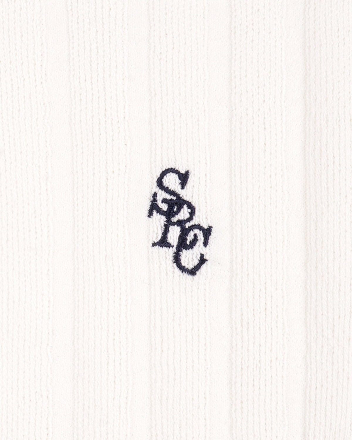 Sporty & Rich SRC Ribbed Trousers - Ecru/Navy