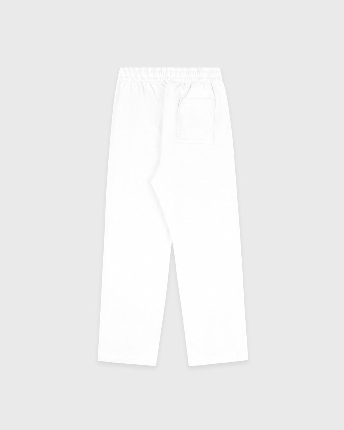 Sporty & Rich Signature Logo Embroidered Wide Sweatpant - White/Light Navy