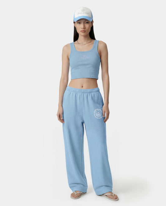 Sporty & Rich Juicy Emblem Wide Sweatpant - Sky Blue