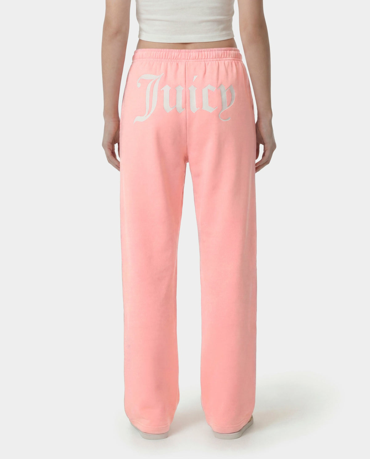 Sporty & Rich Juicy Emblem Wide Sweatpant - Rose