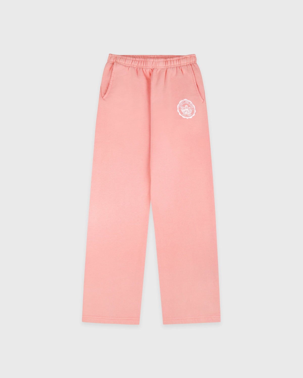 Sporty & Rich Juicy Emblem Wide Sweatpant - Rose