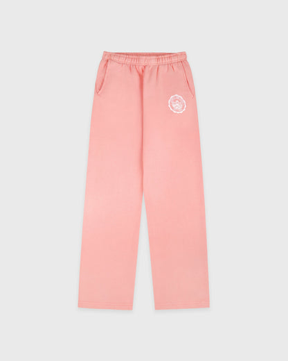 Sporty & Rich Juicy Emblem Wide Sweatpant - Rose
