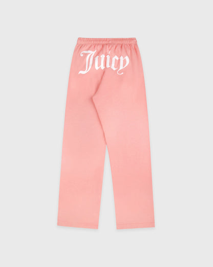 Sporty & Rich Juicy Emblem Wide Sweatpant - Rose