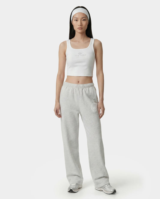 Sporty & Rich Juicy Emblem Wide Sweatpant - Heather Gray
