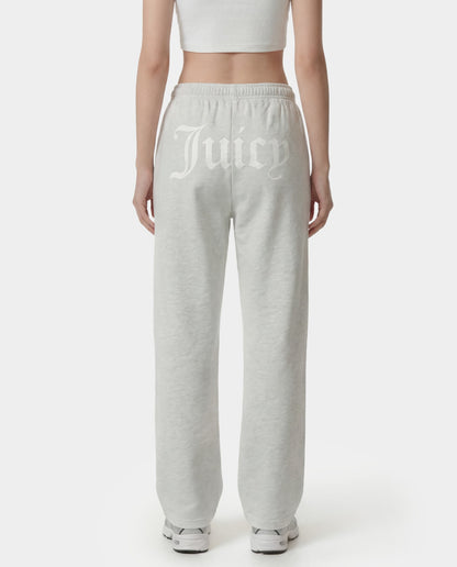 Sporty & Rich Juicy Emblem Wide Sweatpant - Heather Gray