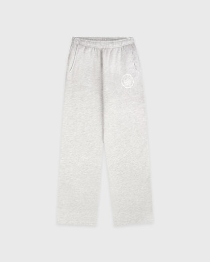 Sporty & Rich Juicy Emblem Wide Sweatpant - Heather Gray