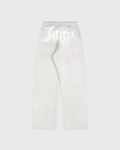 Sporty & Rich Juicy Emblem Wide Sweatpant - Heather Gray