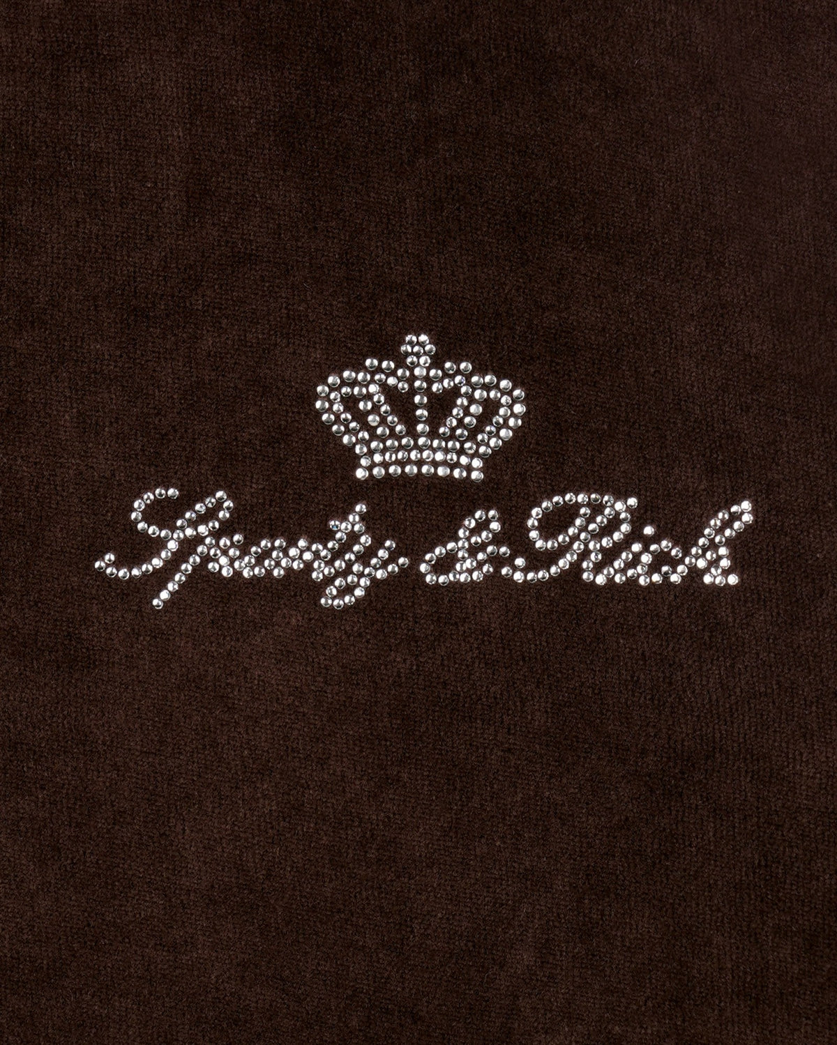 Sporty & Rich Juicy Script Velour Sweatpant - Chocolate