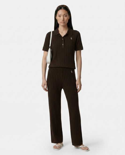 Sporty & Rich SRC Ribbed Trousers - Cioco