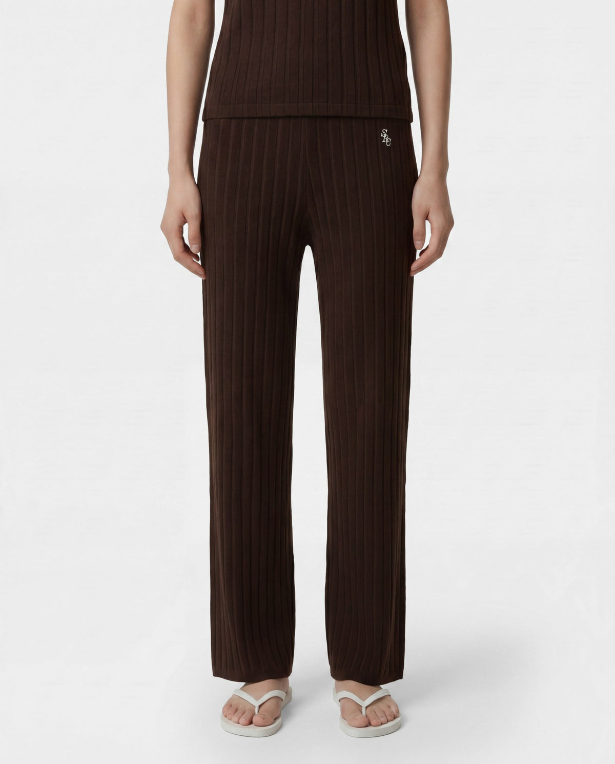 Sporty & Rich SRC Ribbed Trousers - Cioco