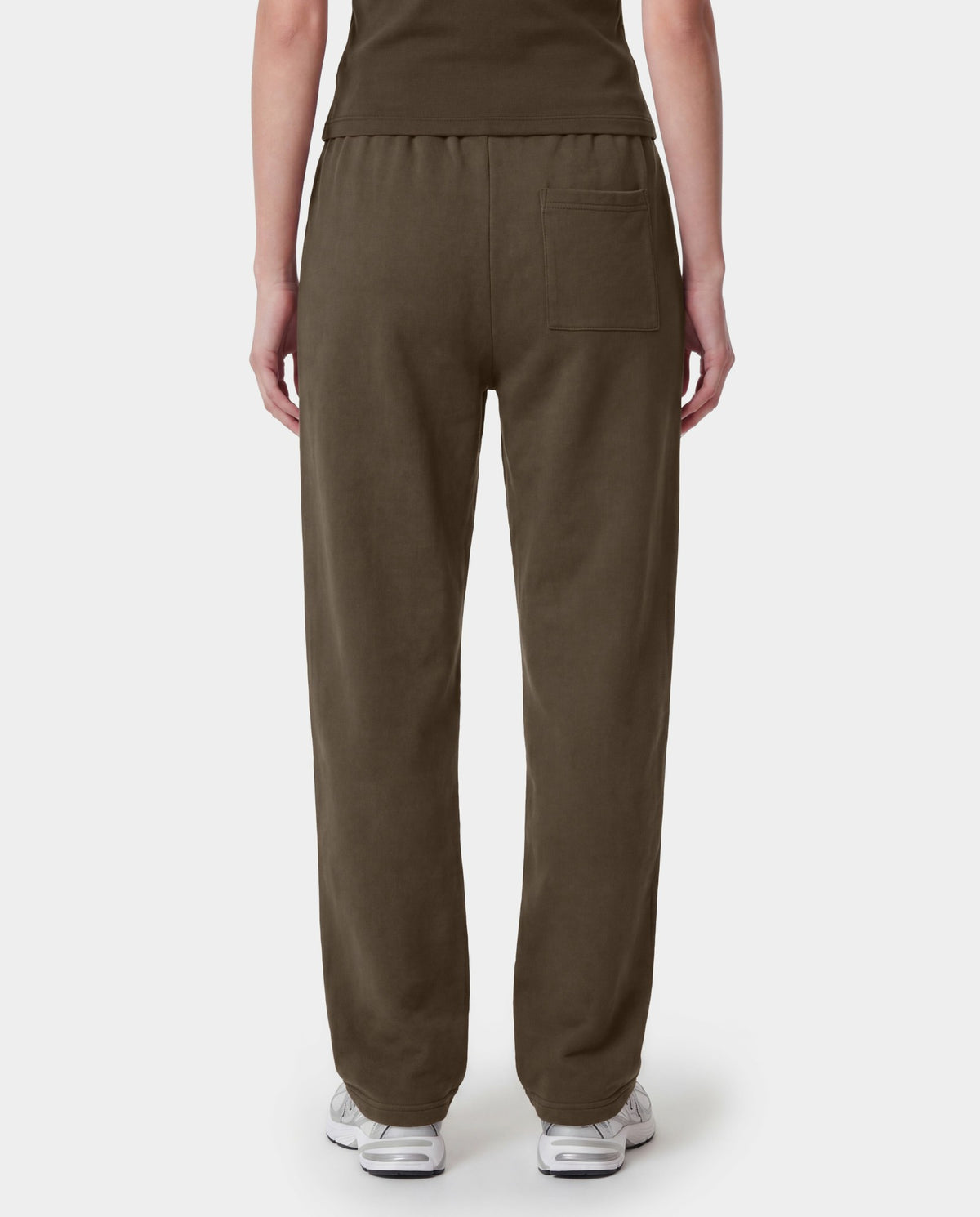 Sporty & Rich NY Crest Embroidered Wide Sweatpant - Sand