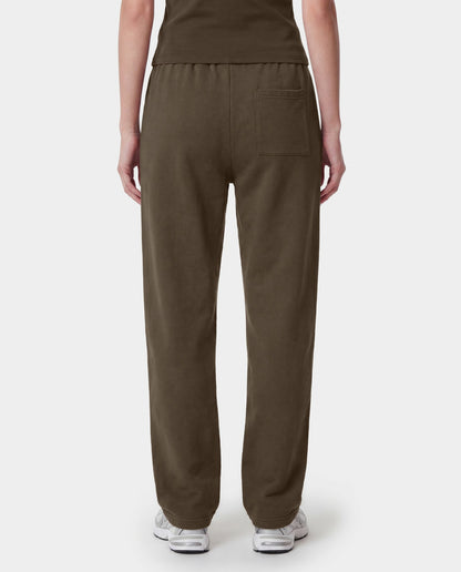 Sporty & Rich NY Crest Embroidered Wide Sweatpant - Sand