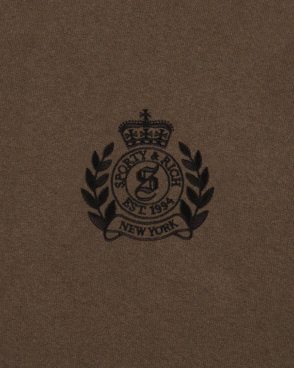 Sporty & Rich NY Crest Embroidered Wide Sweatpant - Sand