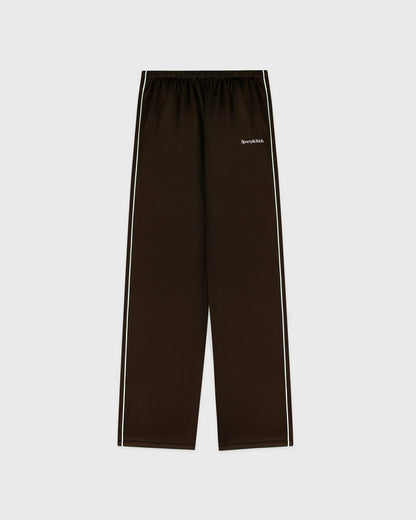 Sporty & Rich Serif Logo Retro Track Pant - Cioco/White