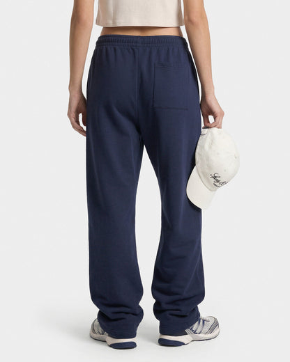 Sporty & Rich Vendome LA Embroidered Wide Sweatpant - Navy/White