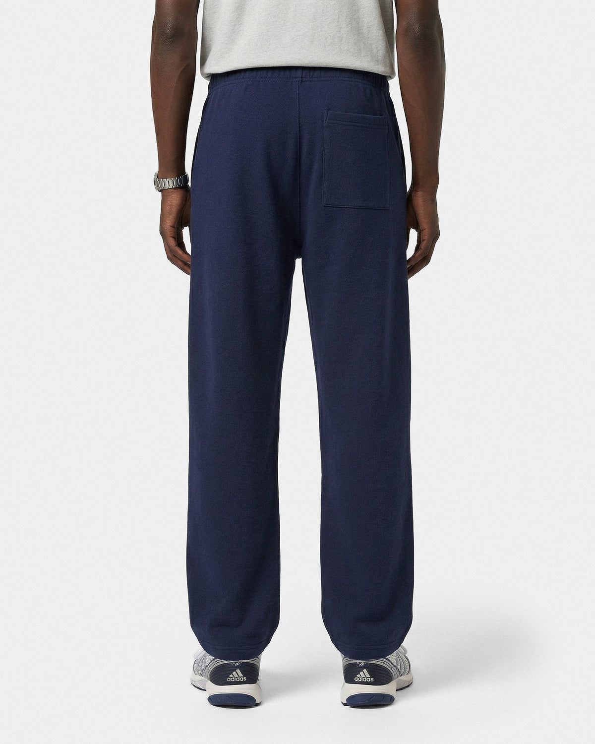 Sporty & Rich Vendome LA Embroidered Wide Sweatpant - Navy/White