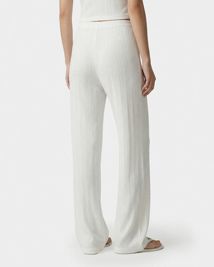 Sporty & Rich Signature Logo Pointelle Trousers - White