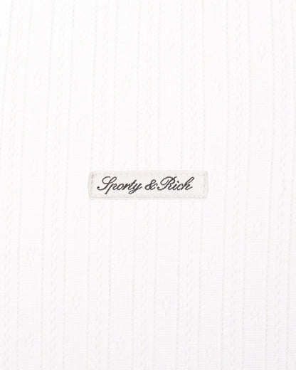 Sporty & Rich Signature Logo Pointelle Trousers - White