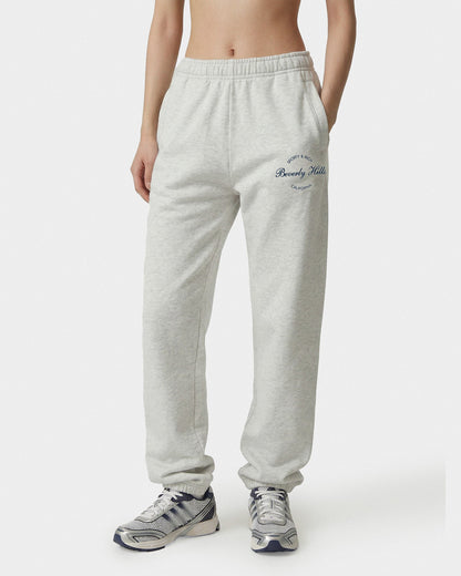Sporty & Rich Beverly Script Sweatpant - Heather Gray