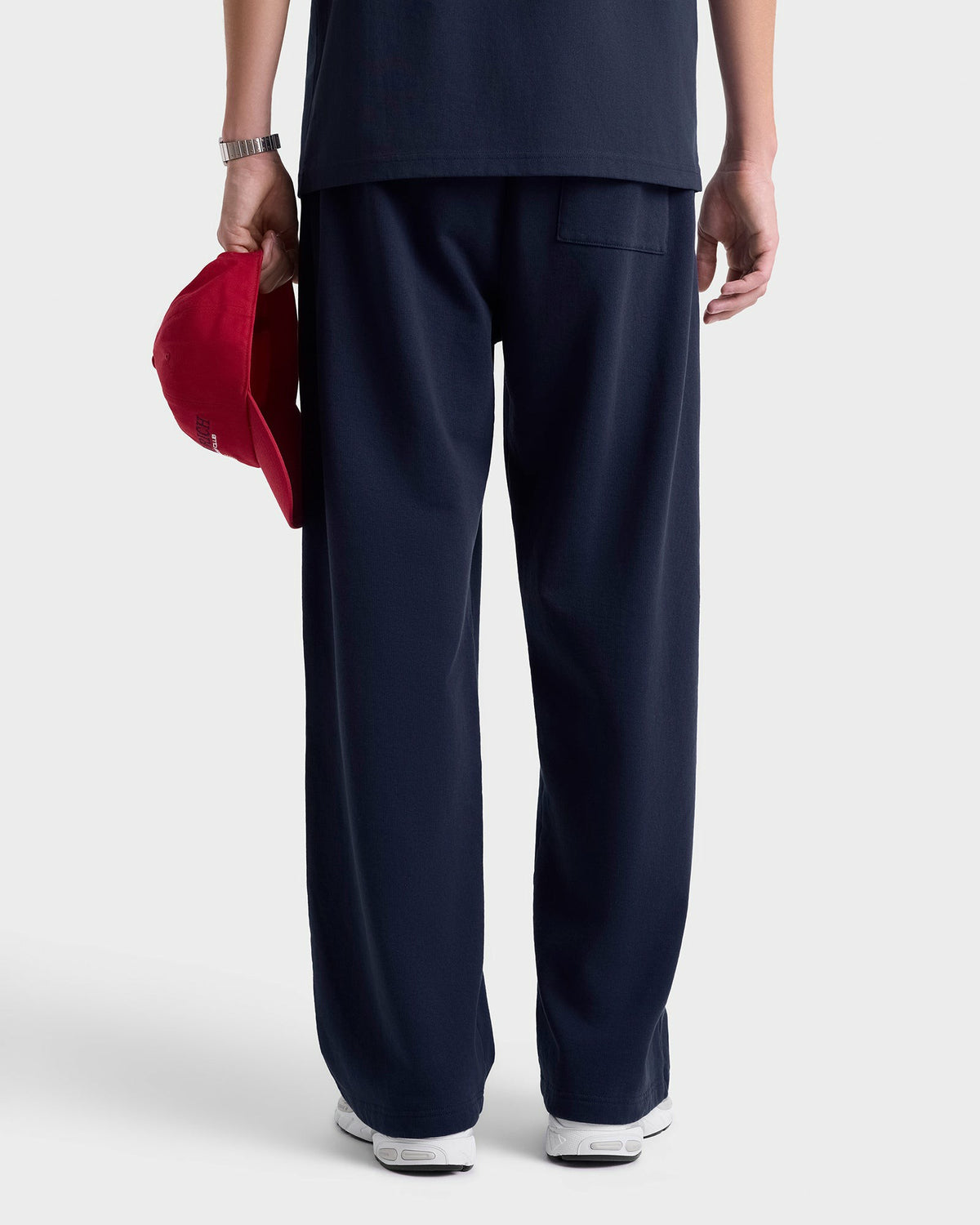 Sporty & Rich Nautical Embroidered Wide Sweatpant - Navy/White