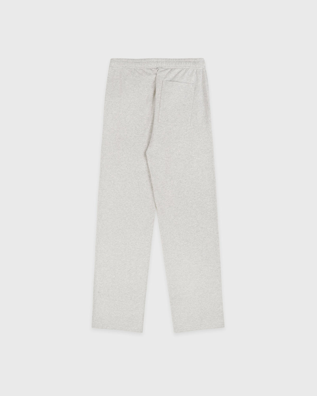 Sporty & Rich Serif Logo Embroidered Wide Sweatpant - Heather Gray