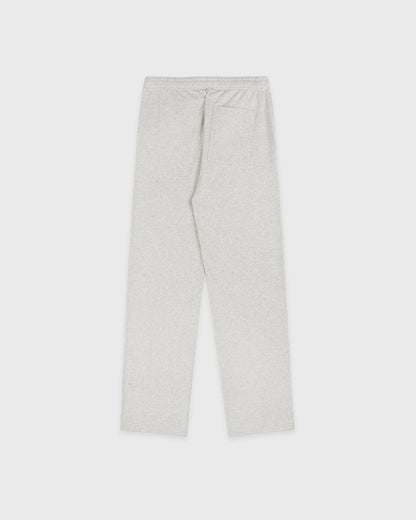 Sporty & Rich Serif Logo Embroidered Wide Sweatpant - Heather Gray