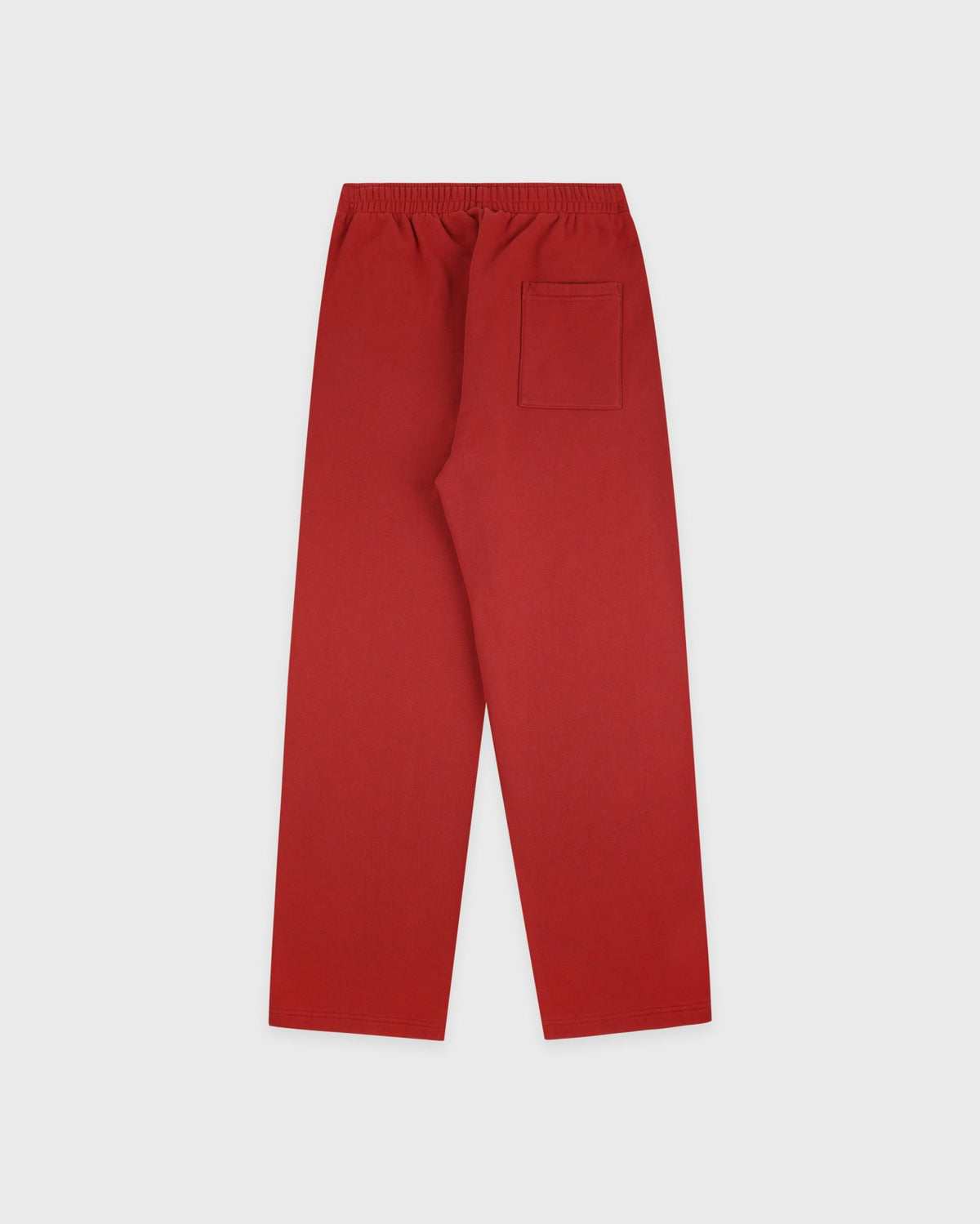 Sporty & Rich Serif Logo Embroidered Wide Sweatpant - Faded Merlot/White