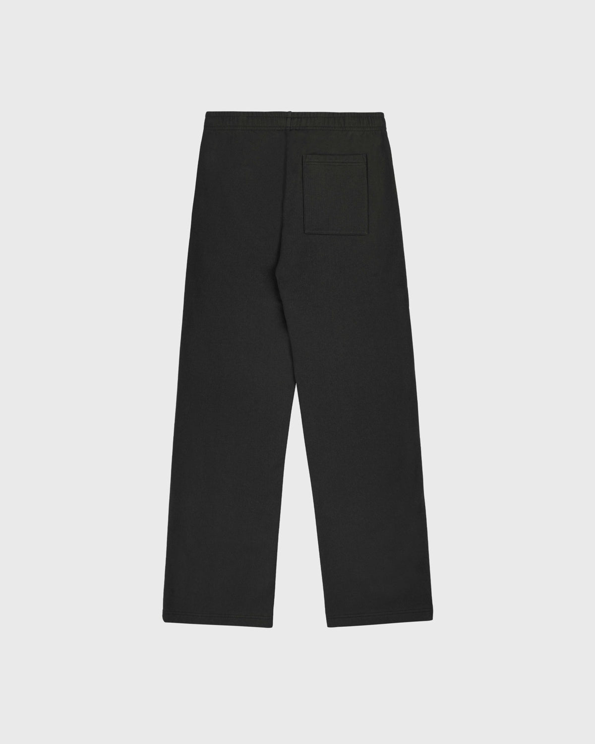 Sporty & Rich Serif Logo Embroidered Wide Sweatpant - Faded Black/White