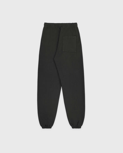 Sporty & Rich Serif Logo Embroidered Sweatpant - Faded Black/White
