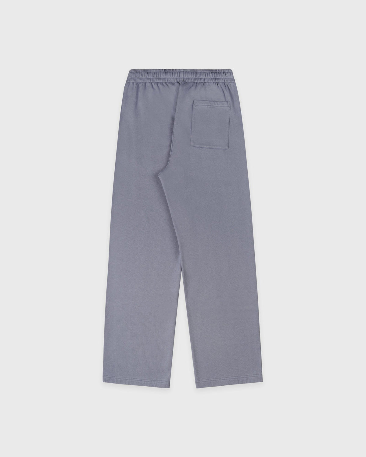 Sporty & Rich Serif Logo Embroidered Wide Sweatpant - Faded Indigo/White