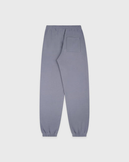 Sporty & Rich Serif Logo Embroidered Sweatpant - Faded Indigo/White