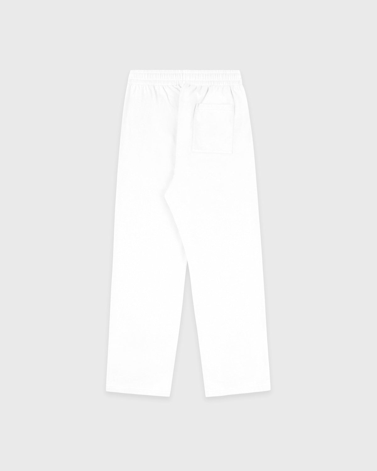 Sporty & Rich Serif Logo Embroidered Wide Sweatpant - White/Navy