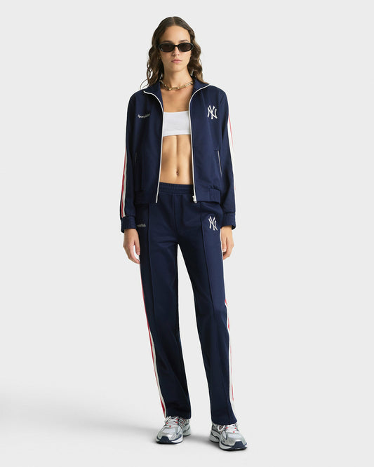 Sporty & Rich Yankees Serif Track Pant - Navy/White/Red
