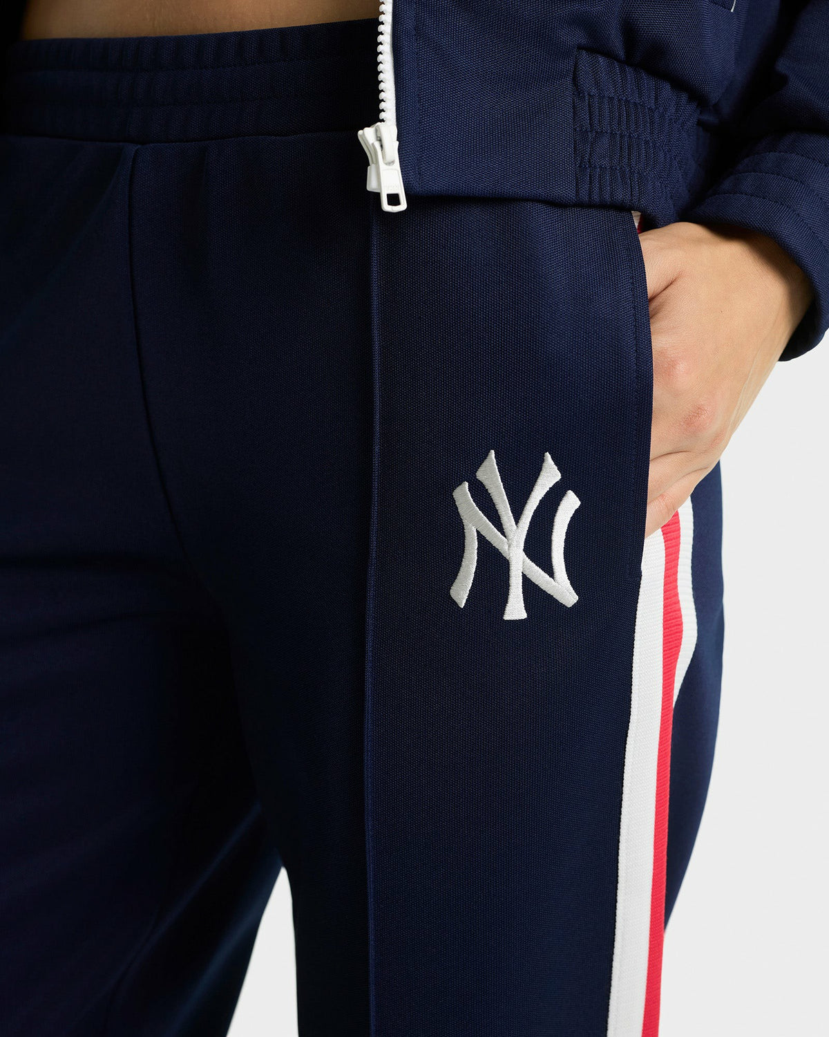 Sporty & Rich Yankees Serif Track Pant - Navy/White/Red