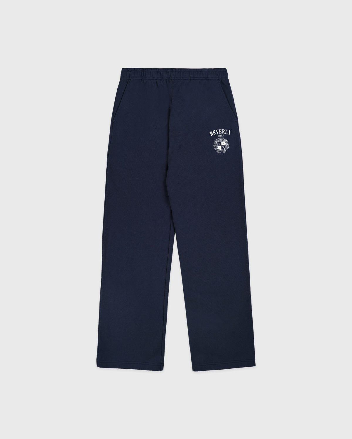 Sporty & Rich BH Crest Wide Sweatpant - Navy/White