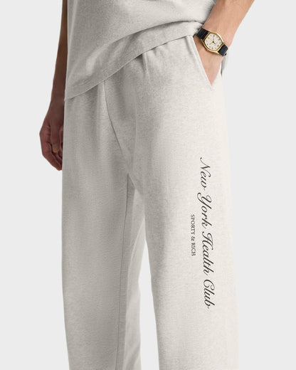 Sporty & Rich NY Health Club Sweatpant - Heather Gray/Navy