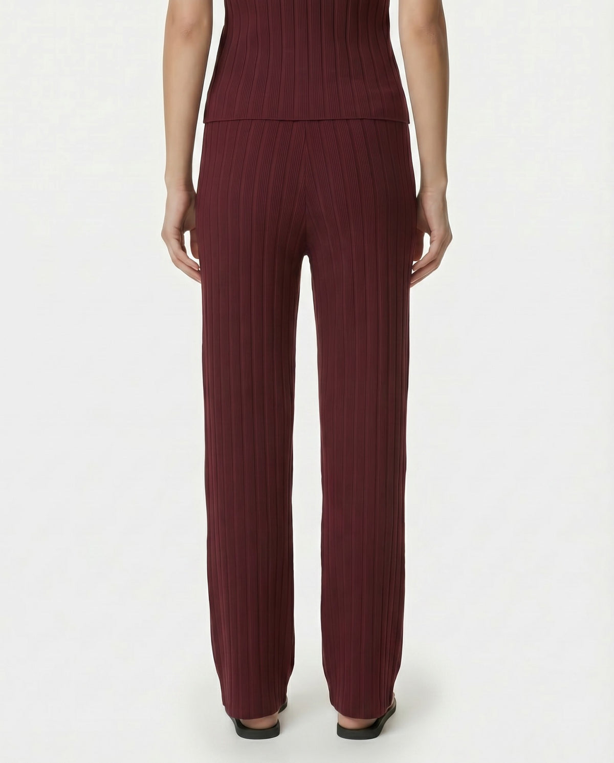Sporty & Rich SRC Ribbed Trousers - Bordeaux