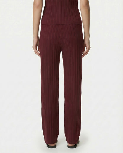 Sporty & Rich SRC Ribbed Trousers - Bordeaux