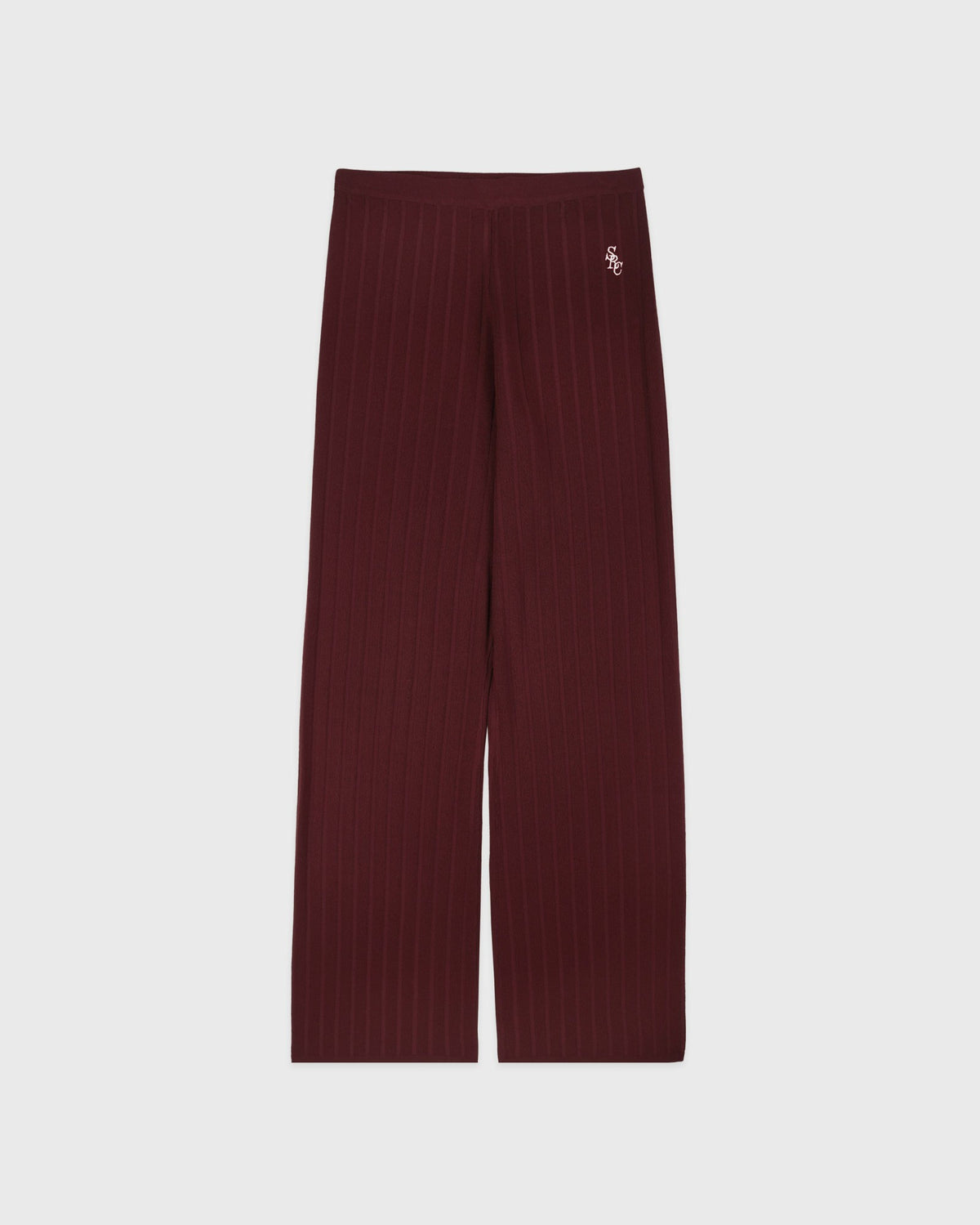 Sporty & Rich SRC Ribbed Trousers - Bordeaux