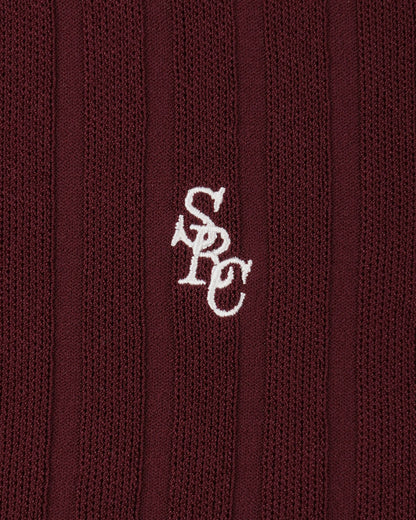 Sporty & Rich SRC Ribbed Trousers - Bordeaux