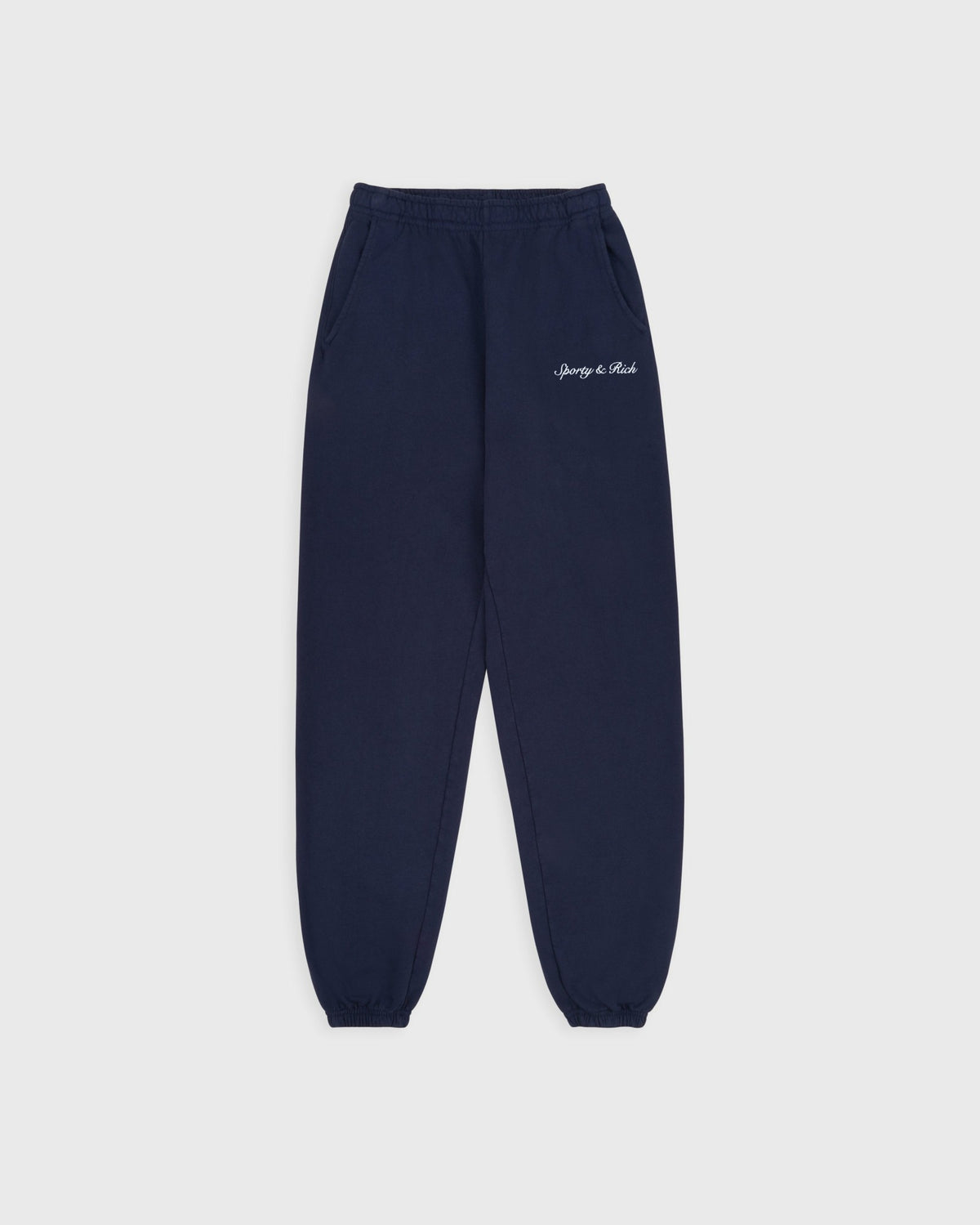 Sporty & Rich Syracuse Embroidered Sweatpant - Navy/White