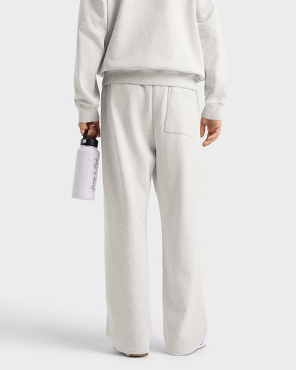 Sporty & Rich Yale Classic Wide Sweatpant - Heather Gray/Navy