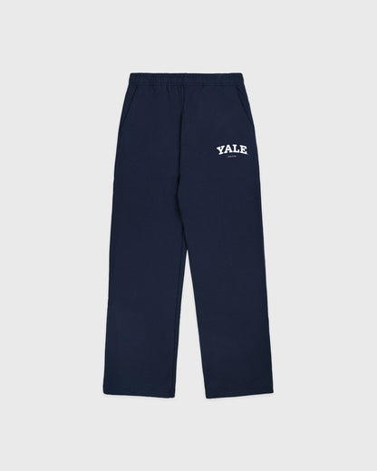 Sporty & Rich Yale Classic Wide Sweatpant - Navy/White